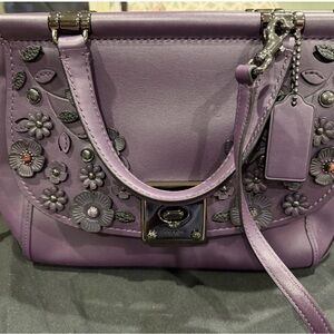 Limited Edition Coach Aubergine Floral Satchel